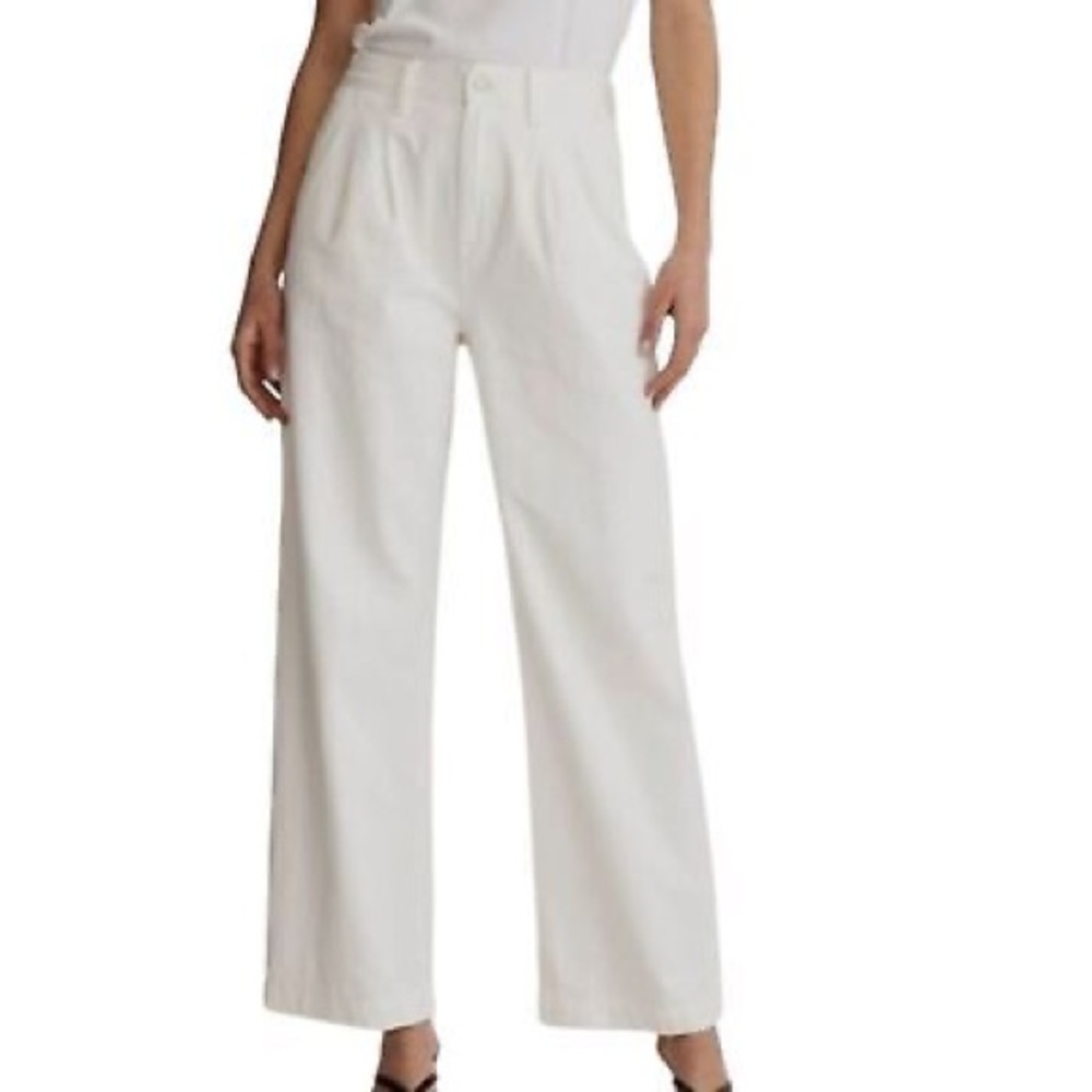 Madewell White High-Waisted Straighr Baggy Jeans